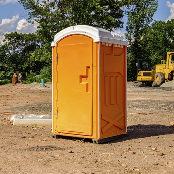 what is the expected delivery and pickup timeframe for the portable restrooms in East Germantown Indiana